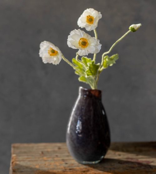 Artificial White Poppy